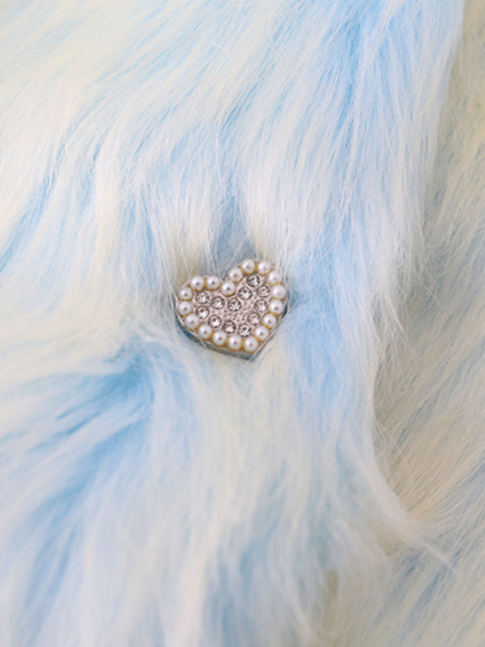 Gradient Blue Sweet Warm Faux Fur Winter Coat