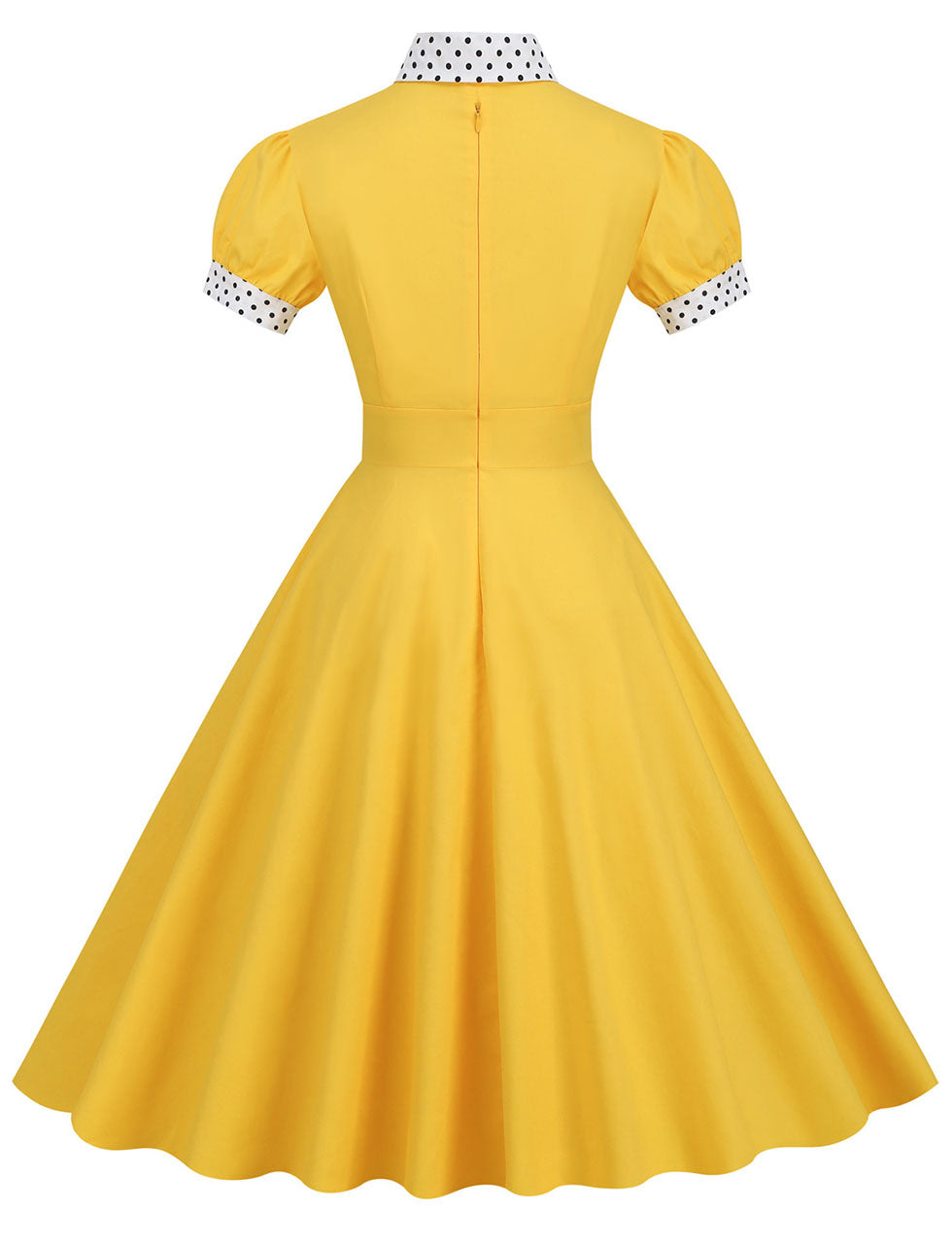 Yellow Pikachu Inspired Pokemon Swing Vintage 1950S Dress with Headband